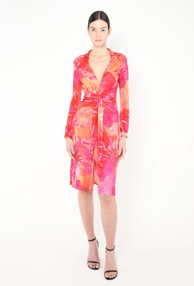 Gianni Versace ICONIC S/S 2000 Plunging Jungle Dress - 1