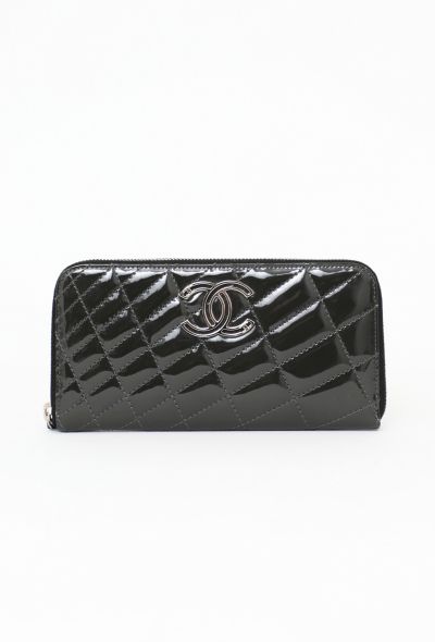 Chanel Patent Long Zipped Wallet - 1