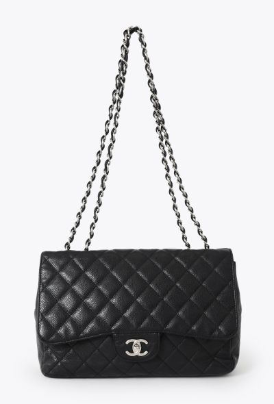Chanel Black Caviar Jumbo Timeless Bag - 1