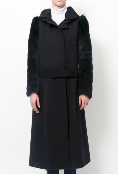                                         Fur Sleeved Coat-2