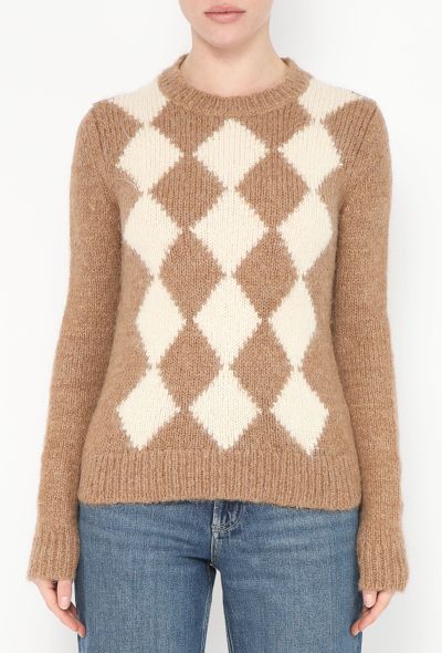 Céline Harlequin Alpaca Knit Sweater - 1 Céline Harlequin Alpaca Knit Sweater - 1