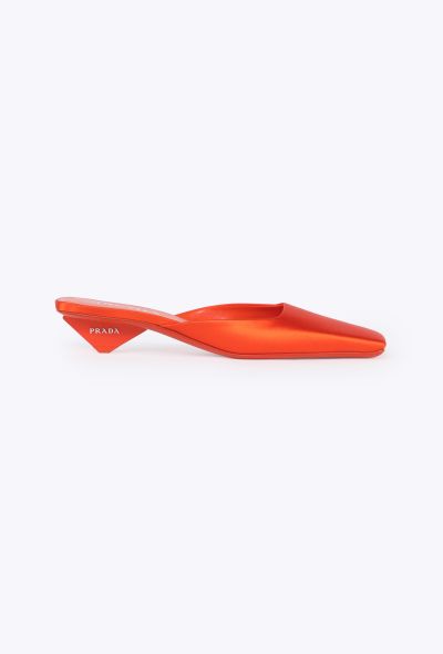 Prada Satin Angled Heel Mules, 2024 - 1