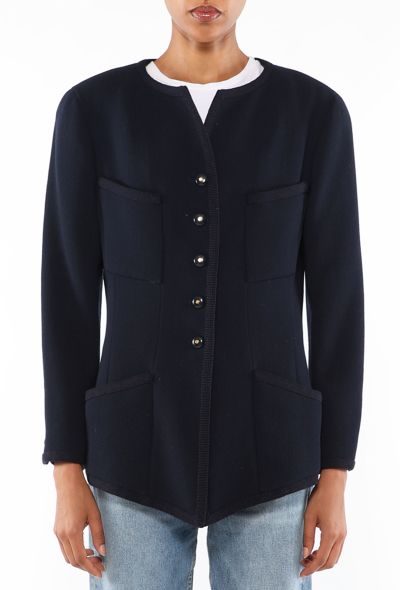 Chanel Collarless Braided Trim Jacket, 1992 - 1