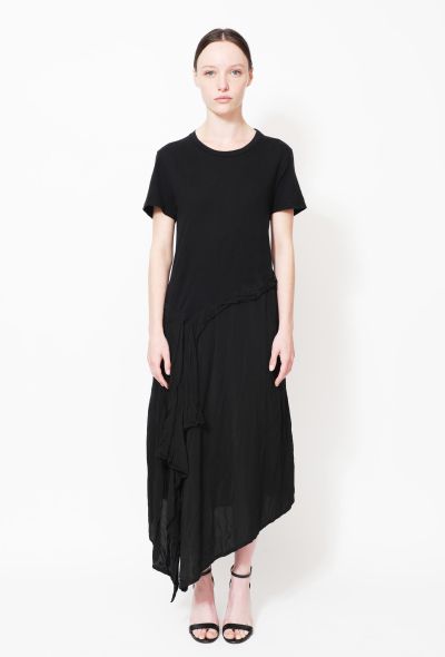 Loewe Asymmetrical Silk T-Shirt Dress - 1