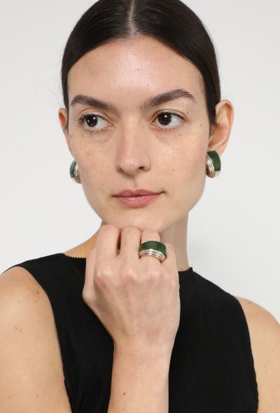 Vintage Fine Jewelry Puiforcat 18k Yellow Gold, Silver & Jade Ring - 2 Vintage Fine Jewelry Puiforcat 18k Yellow Gold, Silver & Jade Ring - 2
