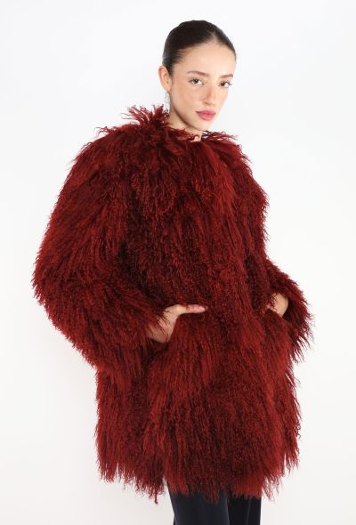 Saint Laurent Rare 1987 Mongolian Shearling Coat - 1