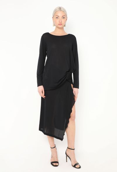 Yohji Yamamoto 1994 Jersey Wrap Slit Ensemble - 2 Yohji Yamamoto 1994 Jersey Wrap Slit Ensemble - 2