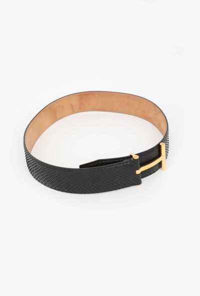 Tom Ford Python Leather Emblem Belt - 2