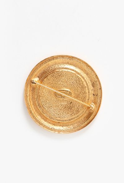 Chanel Vintage Hammered Rue Cambon Brooch - 2 Chanel Vintage Hammered Rue Cambon Brooch - 2