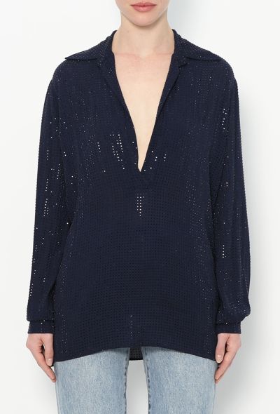 Gucci S/S 2000 Embellished Silk Tunic - 1