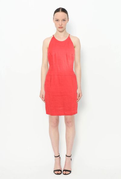 Chanel S/S 1996 Linen 'CC' Halter Dress - 1 Chanel S/S 1996 Linen 'CC' Halter Dress - 1