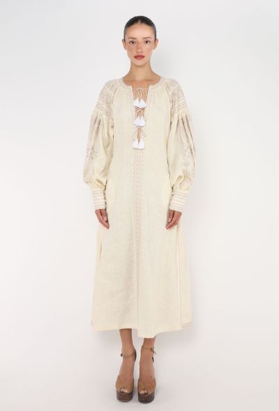 Vita Kin Embroidered Linen Kaftan Dress - 1 Vita Kin Embroidered Linen Kaftan Dress - 1