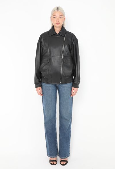 Yves Salomon Leather Bomber Jacket - 2 Yves Salomon Leather Bomber Jacket - 2