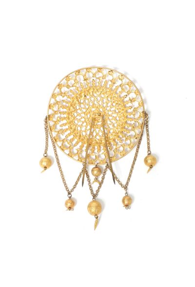                             Vintage Haute Couture Filigree Hair Pin - 2