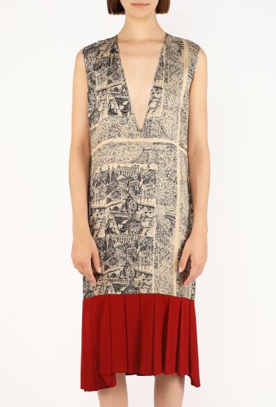 Jean Paul Gaultier City Print Silk Dress, 2005 - 2