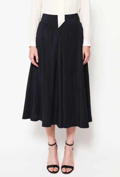                                        Vintage Silk Flared Skirt-2