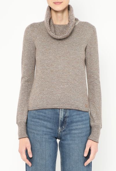 Chanel F/W 2015 Striped Mohair Turtleneck - 1 Chanel F/W 2015 Striped Mohair Turtleneck - 1