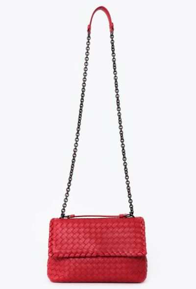Bottega Veneta Olimpia Red signature Intrecciato leather Shoulder Bag - 1