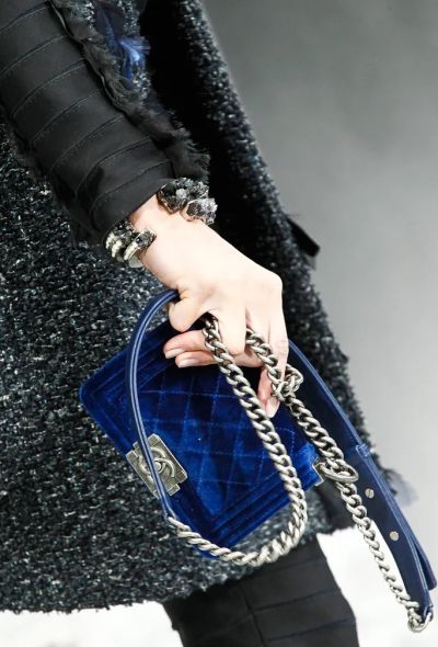 Chanel F/W 2012 Velvet Mini Boy Bag - 2