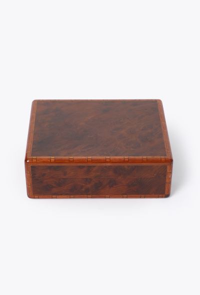Hermès Vintage Burl Wood Cigarette Box - 1