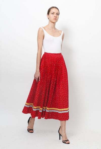                                         Pleated Cotton Skirt-1