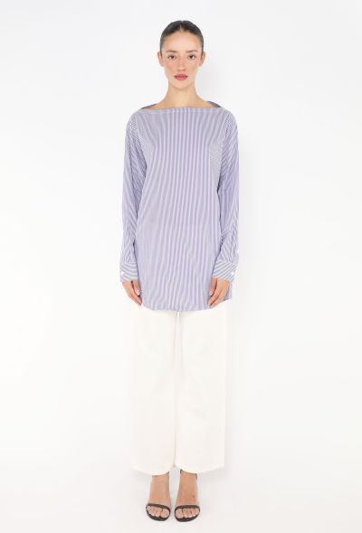 Céline Pinstripe Boatneck Tunic - 1