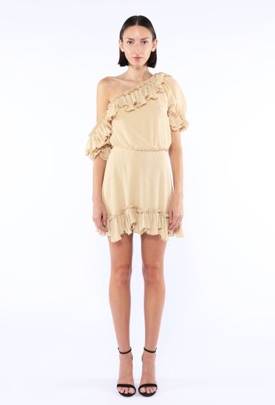 Saint Laurent Silk Muslin Ruffled Dress, 2025 - 1