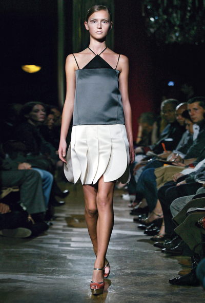 Miu Miu S/S 2007 Color Block Halter Dress - 2