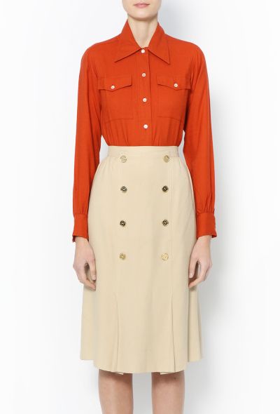 Céline '70s Double-Breasted Skirt - 2