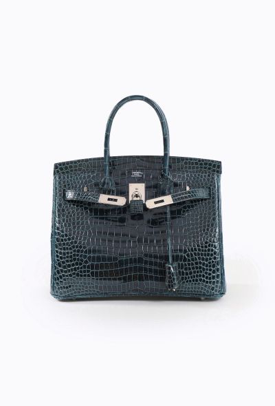 Hermès Exceptional  Vert Rousseau Porosus Birkin 30 - 2 Hermès Exceptional  Vert Rousseau Porosus Birkin 30 - 2