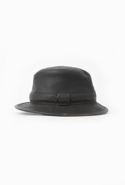 Hermès Vintage Clémence Leather Hat - 2 Hermès Vintage Clémence Leather Hat - 2