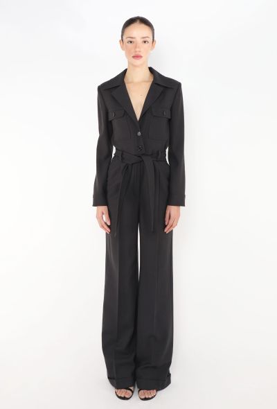 Saint Laurent S/S 2021 Belted Twill Jumpsuit - 1