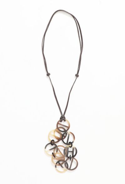                             Horn & Cord 'H' Necklace - 1