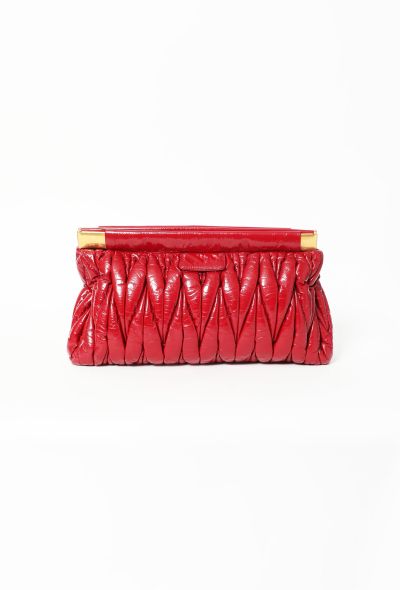                                         Patent Quilted Clutch-1