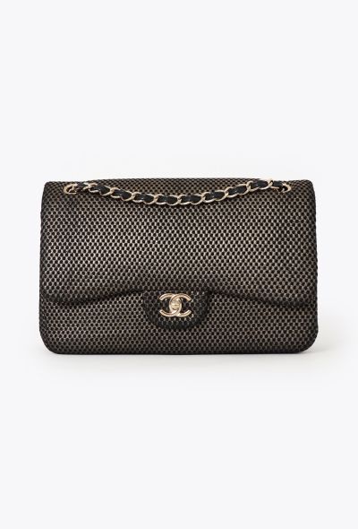 Chanel Perforated Jersey Jumbo Double Flap Bag - 1 Chanel Perforated Jersey Jumbo Double Flap Bag - 1