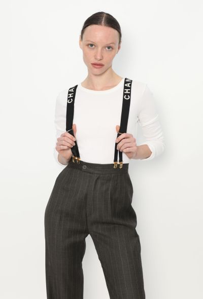 Chanel COLLECTOR S/S 1994 Logo Suspenders - 1 Chanel COLLECTOR S/S 1994 Logo Suspenders - 1