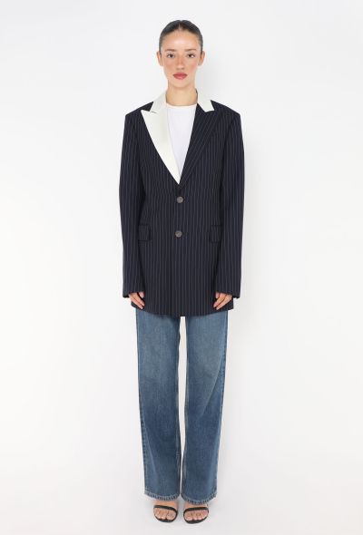 Loewe F/W 2019 Pinstripe Asymmetrical Blazer - 1