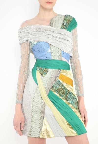 Rodarte F/W 2009 One-Shoulder Patchwork Dress - 1