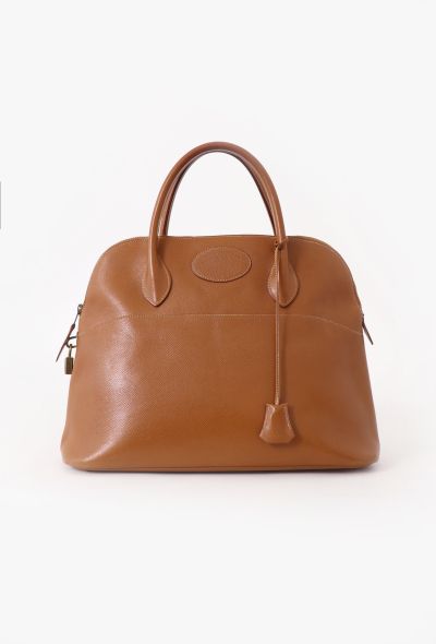 Hermès Gold Smooth Grain Calfskin Bolide 35 - 1 Hermès Gold Smooth Grain Calfskin Bolide 35 - 1