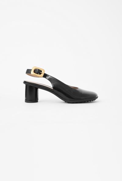 Bottega Veneta 2022 Atomic Leather Slingbacks - 1 Bottega Veneta 2022 Atomic Leather Slingbacks - 1