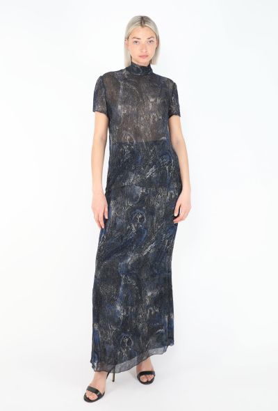 Emanuel Ungaro Iridescent Maxi Skirt Ensemble, 2000 - 1