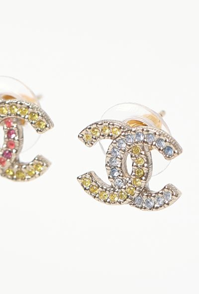 Chanel 2023 Strass 'CC' Earrings - 2 Chanel 2023 Strass 'CC' Earrings - 2