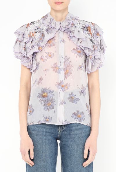 Rodarte S/S 2017 Ruffled Silk Blouse - 1
