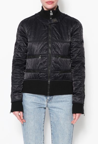                                         Quilted 'CC' Bomber Jacket-1