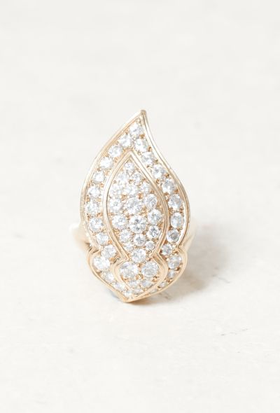                                         Vintage 18k Gold &amp; Diamond 'Kashmir' Ring-1