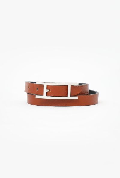 Hermès 2023 Reversible ‘Behapi’ Leather Bracelet - 2