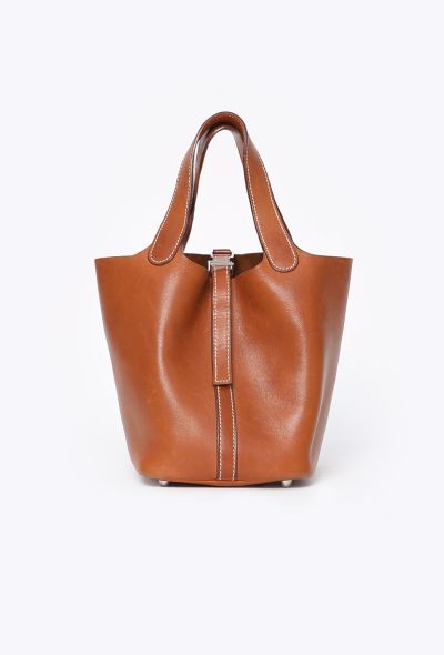 Hermès Rare 2006 Natural Barenia Picotin 18 - 1