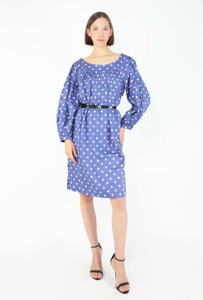 Saint Laurent '80s Boat-Neck Cotton Dress - 1
