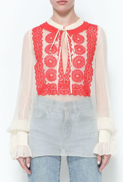 Givenchy 2011 Embroidered Silk Tunic - 1
