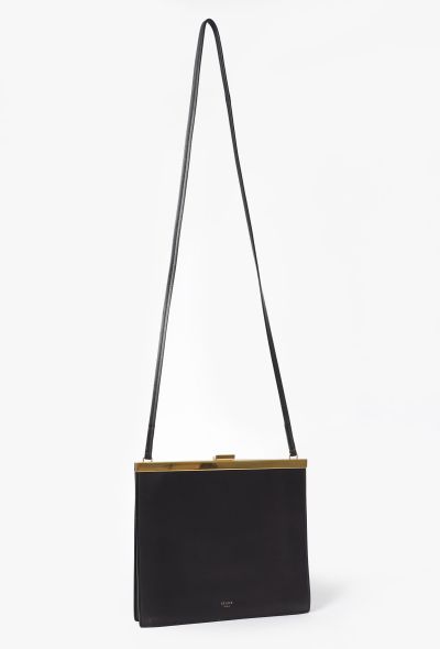 Céline Mini Leather Clasp Bag Brown - 2